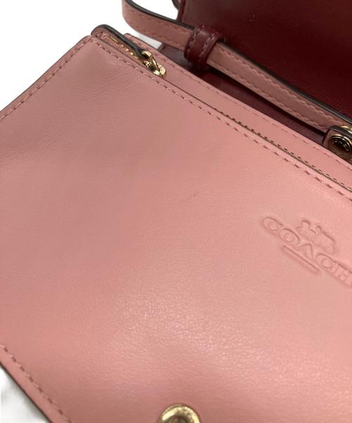 COACH（コーチ）COACH (コーチ) ショルダーバッグ アイボリー×ピンクの古着・服飾アイテム