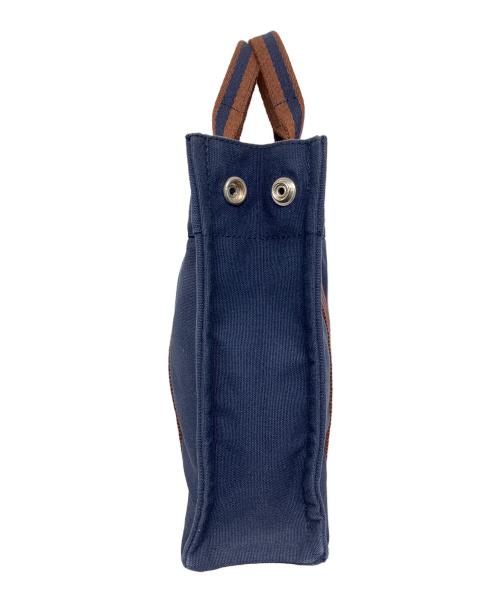 HERMES（エルメス）HERMES (エルメス) フールトゥPM ハンドバッグ ネイビー×ブラウンの古着・服飾アイテム