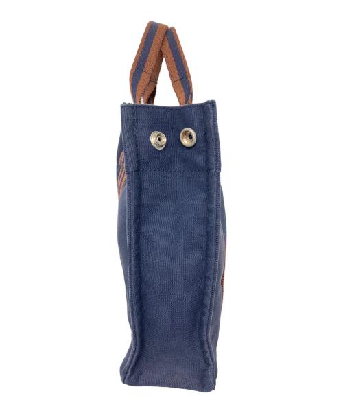 HERMES（エルメス）HERMES (エルメス) フールトゥPM ハンドバッグ ネイビー×ブラウンの古着・服飾アイテム