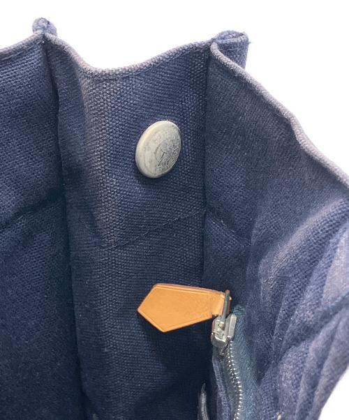 HERMES（エルメス）HERMES (エルメス) フールトゥPM ハンドバッグ ネイビー×ブラウンの古着・服飾アイテム