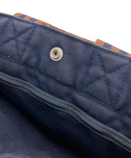 HERMES（エルメス）HERMES (エルメス) フールトゥPM ハンドバッグ ネイビー×ブラウンの古着・服飾アイテム