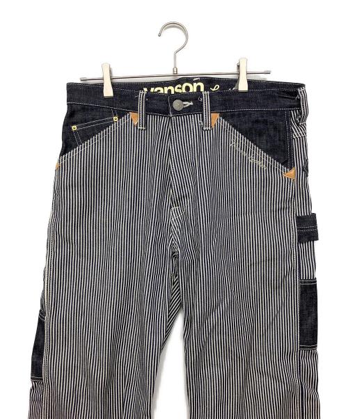 VANSON（バンソン）VANSON (バンソン) ヒッコリー　ペインターパンツ ネイビー サイズ:34の古着・服飾アイテム