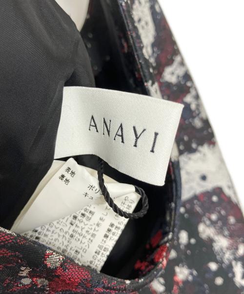 ANAYI（アナイ）ANAYI (アナイ) ノースリーブ・キャミソールワンピース ブラック×レッド サイズ:38の古着・服飾アイテム