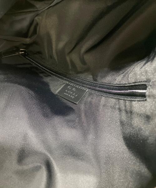 GUCCI（グッチ）GUCCI (グッチ) シェリーライン　テクノキャンバス　リュック ブラックの古着・服飾アイテム