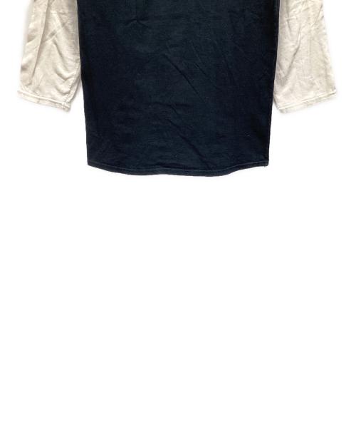 Champion（チャンピオン）Champion (チャンピオン) stussy (ステューシー) 長袖カットソー ブラック×ホワイト サイズ:Sの古着・服飾アイテム