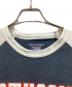 中古・古着 Champion (チャンピオン) stussy (ステューシー) 長袖カットソー ブラック×ホワイト サイズ:S：3000円