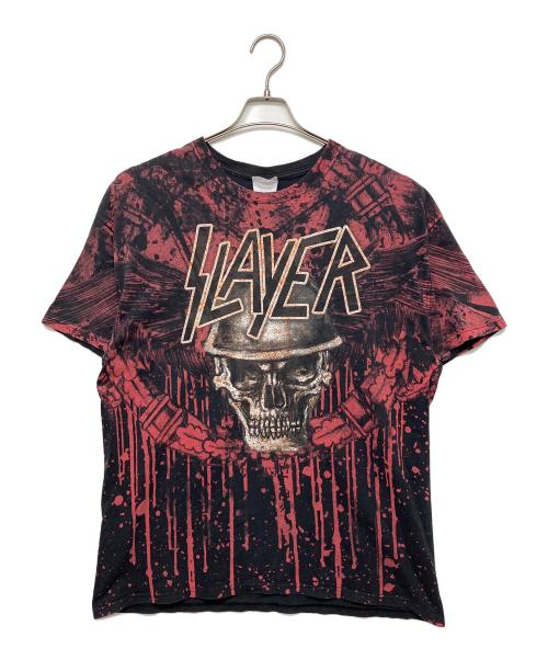 Hanes（ヘインズ）Hanes (ヘインズ) SLAYER スレイヤー　半袖カットソー レッド×ブラック サイズ:不明の古着・服飾アイテム