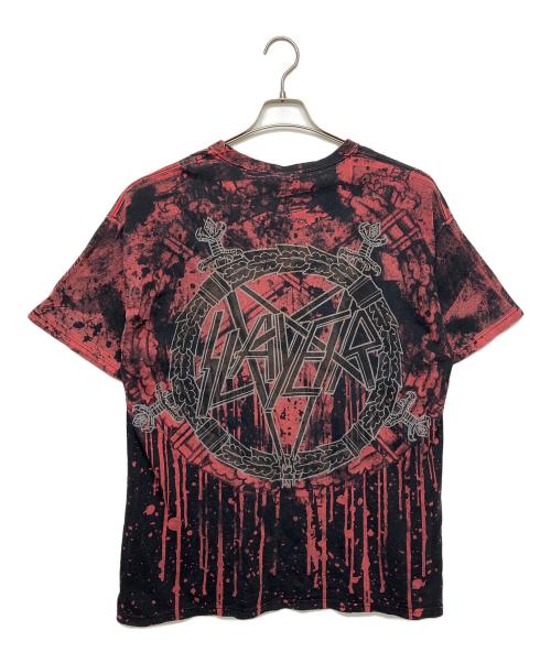 Hanes（ヘインズ）Hanes (ヘインズ) SLAYER スレイヤー　半袖カットソー レッド×ブラック サイズ:不明の古着・服飾アイテム