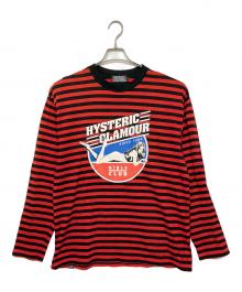 Hysteric Glamour（ヒステリックグラマー）の古着「ボーダーカットソー」｜レッド×ブラック