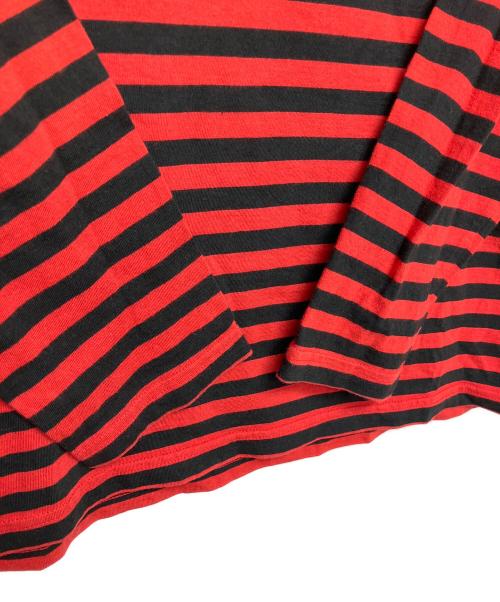 Hysteric Glamour（ヒステリックグラマー）Hysteric Glamour (ヒステリックグラマー) ボーダーカットソー レッド×ブラック サイズ:Lの古着・服飾アイテム