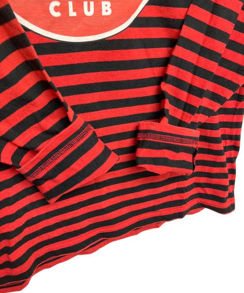Hysteric Glamour（ヒステリックグラマー）Hysteric Glamour (ヒステリックグラマー) ボーダーカットソー レッド×ブラック サイズ:Lの古着・服飾アイテム