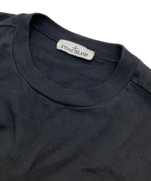 STONE ISLAND（ストーンアイランド）STONE ISLAND (ストーンアイランド) HEAVY COTTON JERSEY GARMENT DYED ブラック サイズ:XLの古着・服飾アイテム