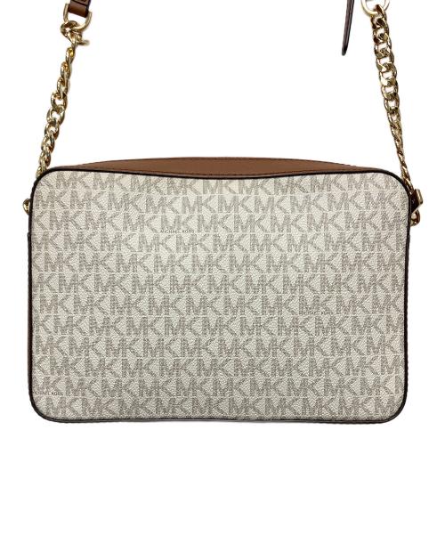 MICHAEL KORS（マイケル・コース）MICHAEL KORS (マイケル・コース) ショルダーバッグ ホワイト×ブラウンの古着・服飾アイテム