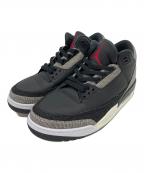 NIKE×LEVI'Sナイキ×リーバイス）の古着「AIR JORDAN 3 DENIM/GYM RED スニーカー」｜ブラック