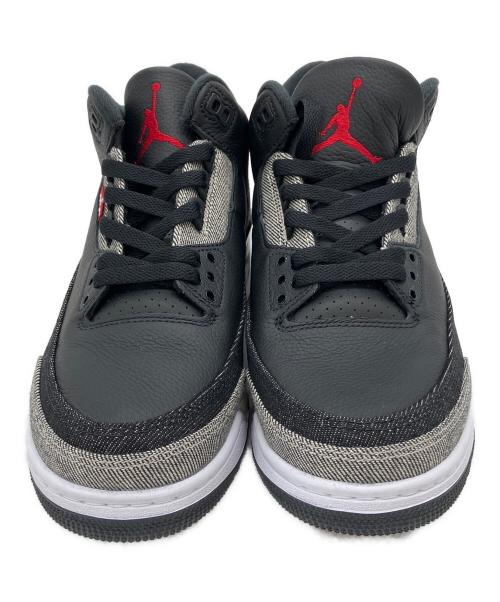 NIKE（ナイキ）NIKE (ナイキ) LEVI'S (リーバイス) AIR JORDAN 3 DENIM/GYM RED スニーカー ブラック サイズ:26cmの古着・服飾アイテム