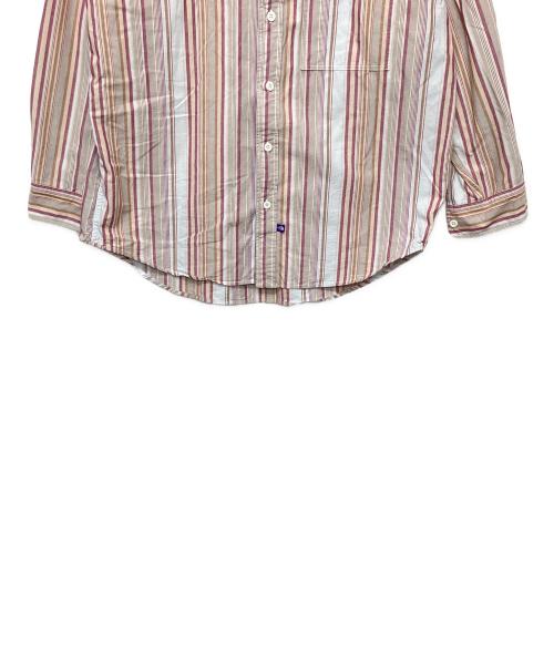 THE NORTHFACE PURPLELABEL（ザ・ノースフェイス パープルレーベル）THE NORTHFACE PURPLELABEL (ザ・ノースフェイス パープルレーベル) nt3409n　長袖シャツ アイボリー×レッド サイズ:WMの古着・服飾アイテム