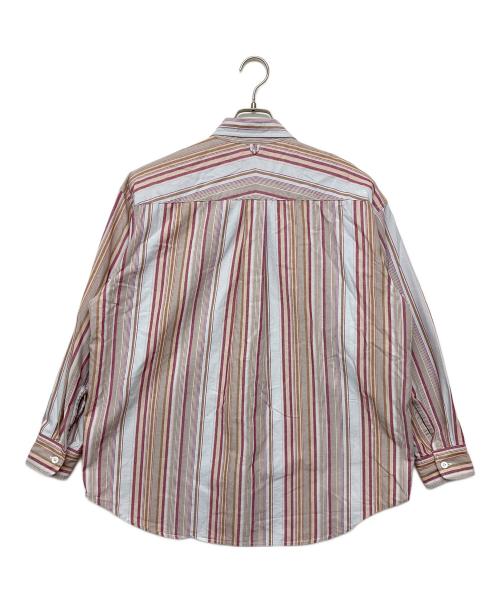 THE NORTHFACE PURPLELABEL（ザ・ノースフェイス パープルレーベル）THE NORTHFACE PURPLELABEL (ザ・ノースフェイス パープルレーベル) nt3409n　長袖シャツ アイボリー×レッド サイズ:WMの古着・服飾アイテム