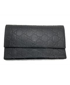 中古・古着通販】GUCCI (グッチ) GG キャンバス 2つ折り財布 ブラック