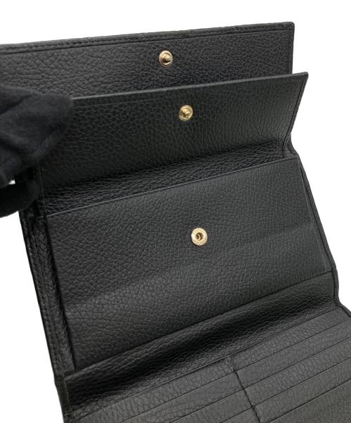 GUCCI（グッチ）GUCCI (グッチ) グッチシマ　3つ折り財布 ブラックの古着・服飾アイテム