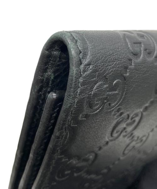 GUCCI（グッチ）GUCCI (グッチ) グッチシマ　3つ折り財布 ブラックの古着・服飾アイテム