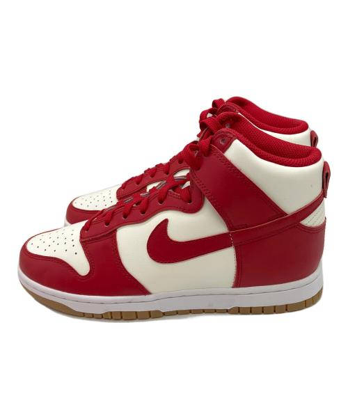 NIKE（ナイキ）NIKE (ナイキ) W NIKE DUNK HIGH ダンク　ハイカットスニーカー レッド サイズ:24cmの古着・服飾アイテム