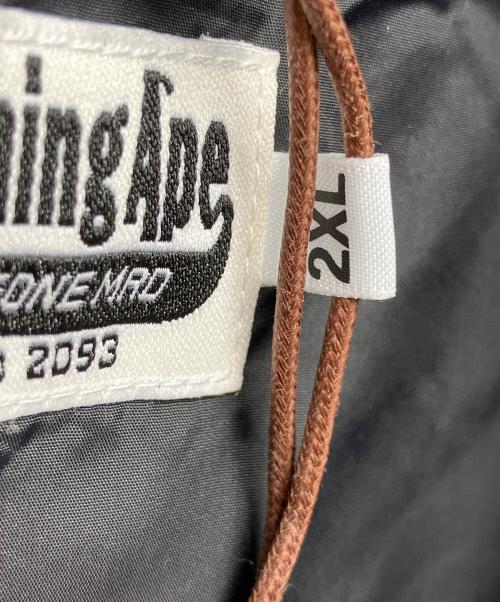 A BATHING APE（ア ベイシング エイプ）A BATHING APE (ア ベイシング エイプ) SKELETON LOGO SOUVENIR JACKET ブラック サイズ:2XL 未使用品の古着・服飾アイテム