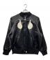 A BATHING APE（ア ベイシング エイプ）の古着「SKELETON LOGO SOUVENIR JACKET」｜ブラック