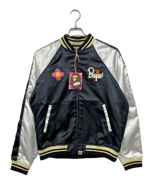 A BATHING APE（アベイシングエイプ）A BATHING APE (ア ベイシング エイプ) CRYSTAL STONE BABY LISA SOUVENIR JACKET ブラック サイズ:M 未使用品の古着・服飾アイテム