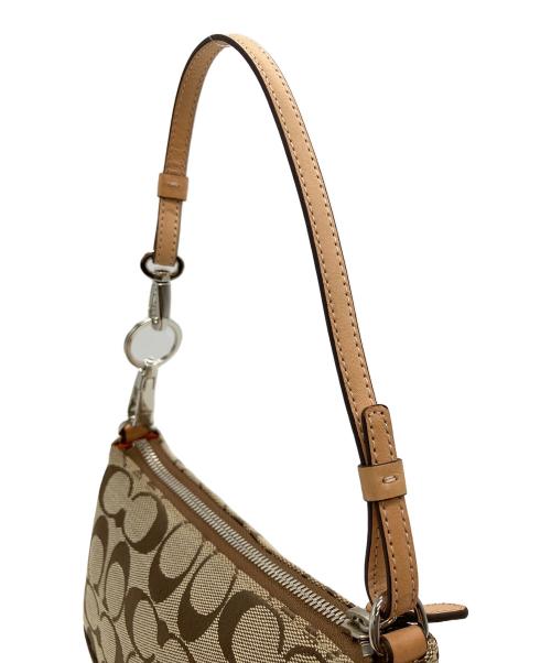 COACH（コーチ）COACH (コーチ) シグネチャー ワンショルダーバッグ ベージュの古着・服飾アイテム