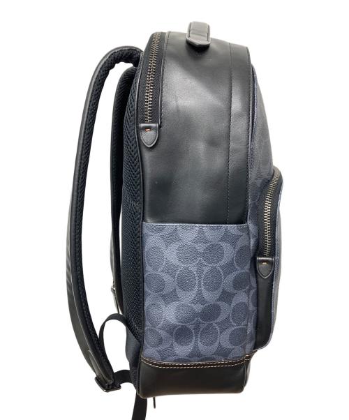 COACH（コーチ）COACH (コーチ) シグネチャー ヴァーシティ グラハム バックパック ネイビー×ブラックの古着・服飾アイテム