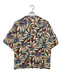 m's braque（エムズブラック）の古着「アロハシャツ」｜ブラウン×ベージュ
