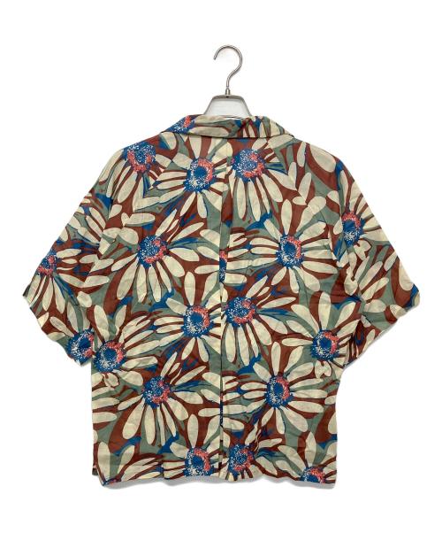 m's braque（エムズブラック）M'S BRAQUE (エムズブラック) アロハシャツ ブラウン×ベージュ サイズ:38の古着・服飾アイテム