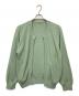 AURALEE（オーラリー）の古着「SUPER HARD TWIST RIB KNIT CARDIGAN　薄手カーディガン」｜グリーン