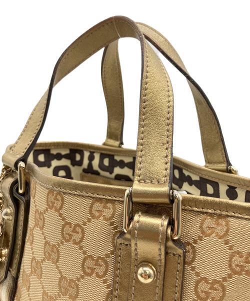 GUCCI（グッチ）GUCCI (グッチ) シェリーライン　ハンドバッグ ベージュの古着・服飾アイテム