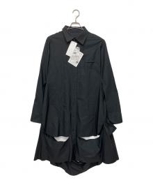Maison Margiela（メゾンマルジェラ）の古着「カッティングオーバーサイズシャツ」｜ブラック