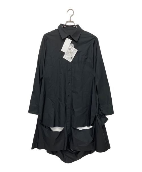 Maison Margiela（メゾンマルジェラ）Maison Margiela (メゾンマルジェラ) カッティングオーバーサイズシャツ ブラック サイズ:Mの古着・服飾アイテム