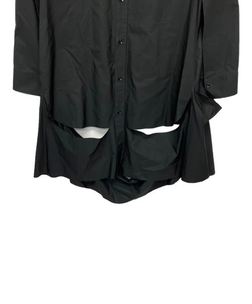 Maison Margiela（メゾンマルジェラ）Maison Margiela (メゾンマルジェラ) カッティングオーバーサイズシャツ ブラック サイズ:Mの古着・服飾アイテム