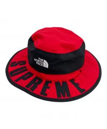 THE NORTH FACE×SUPREME（ザ ノース フェイス×シュプリーム）の古着「arc logo horizon  breeze hat」｜ブラック×レッド