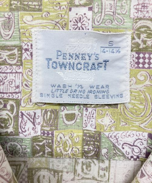 TOWN CRAFT（タウンクラフト）TOWN CRAFT (タウンクラフト) 50-60s　半袖シャツ グリーン サイズ:Sの古着・服飾アイテム