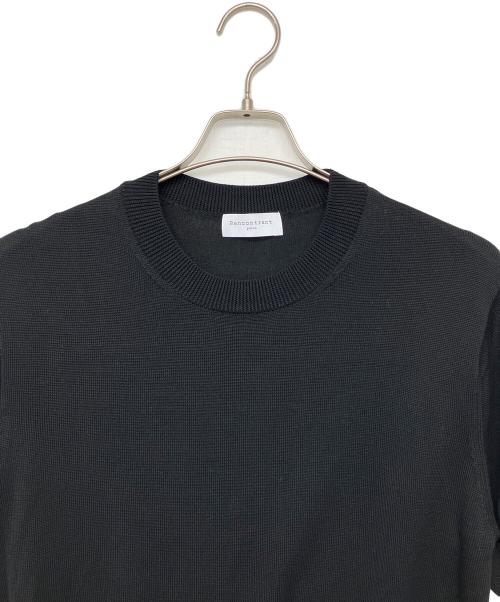 rencontrant（レンコントラント）rencontrant (レンコントラント) ハイゲージシルククルーネックニット ブラック サイズ:Sの古着・服飾アイテム