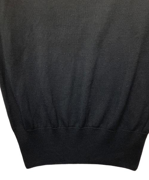 rencontrant（レンコントラント）rencontrant (レンコントラント) ハイゲージシルククルーネックニット ブラック サイズ:Sの古着・服飾アイテム