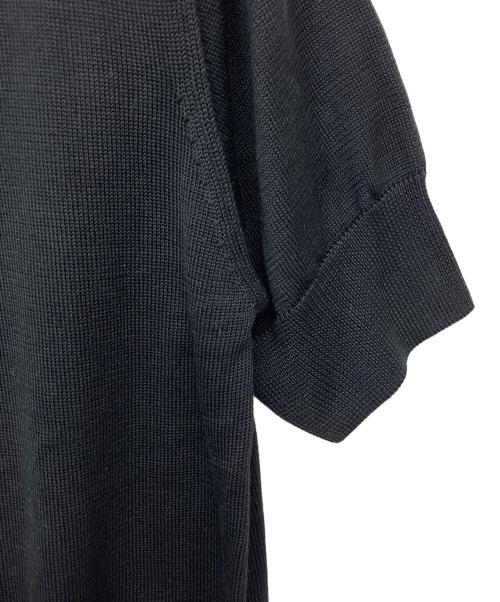 rencontrant（レンコントラント）rencontrant (レンコントラント) ハイゲージシルククルーネックニット ブラック サイズ:Sの古着・服飾アイテム