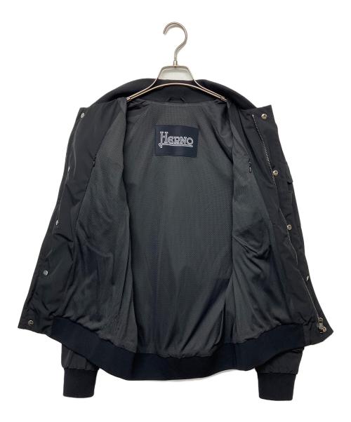 HERNO（ヘルノ）HERNO (ヘルノ) ウォーターレペレントポリエステルボマーブルゾン ブラック サイズ:44の古着・服飾アイテム