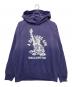 A BATHING APE（アベイシングエイプ）の古着「DESTROY WASHED RELAXED FIT PULLOVER HOODIE」｜パープル