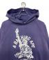 A BATHING APE (アベイシングエイプ) DESTROY WASHED RELAXED FIT PULLOVER HOODIE パープル サイズ:２XL：27000円