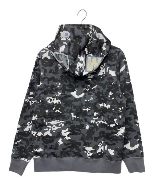 A BATHING APE（アベイシングエイプ）A BATHING APE (アベイシングエイプ) MULTI PIXEL CAMO SHARK REGULAR FIT FULL ZIP HOODIE ブラック サイズ:L 未使用品の古着・服飾アイテム