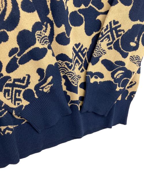 A BATHING APE（アベイシングエイプ）A BATHING APE (アベイシングエイプ) ニット ネイビー サイズ:L　 未使用品の古着・服飾アイテム