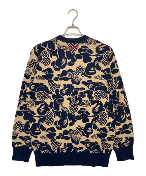 A BATHING APE（アベイシングエイプ）A BATHING APE (アベイシングエイプ) ニット ネイビー サイズ:L　 未使用品の古着・服飾アイテム