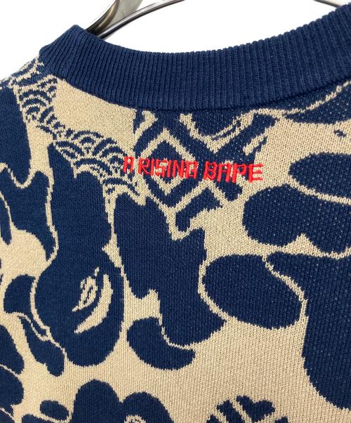 A BATHING APE（アベイシングエイプ）A BATHING APE (アベイシングエイプ) ニット ネイビー サイズ:L　 未使用品の古着・服飾アイテム