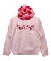 A BATHING APE（アベイシングエイプ）の古着「ABC CAMO LOGO WITH BABY LISA PULLOVER HOODIE」｜ピンク